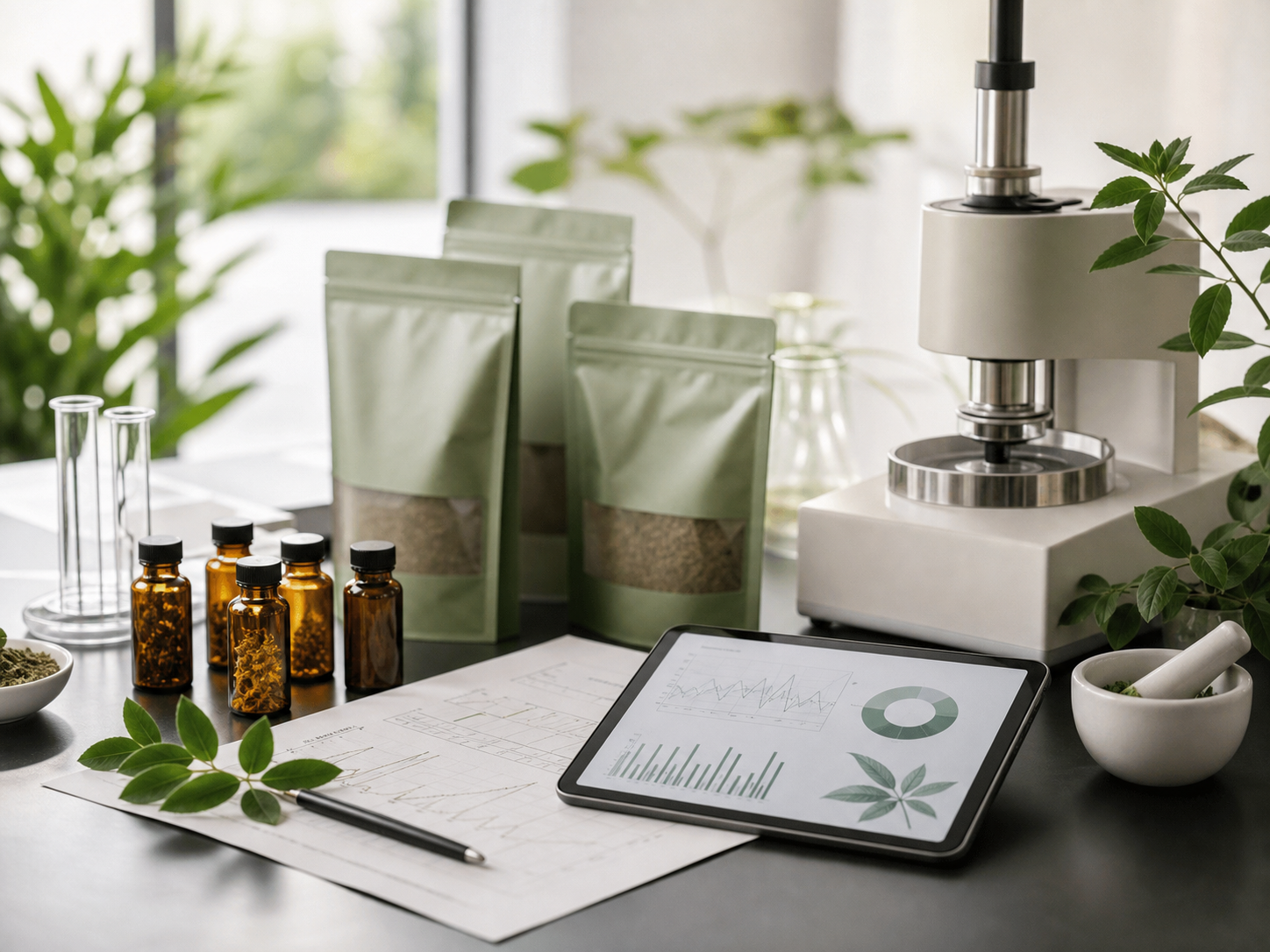 Botanical ingredient quality and technical documentation workflow